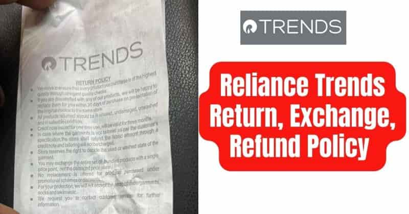 Reliance Trends Return Policy